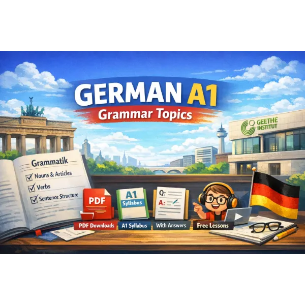 german a1 grammar topics