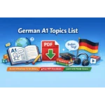 german a1 topics list